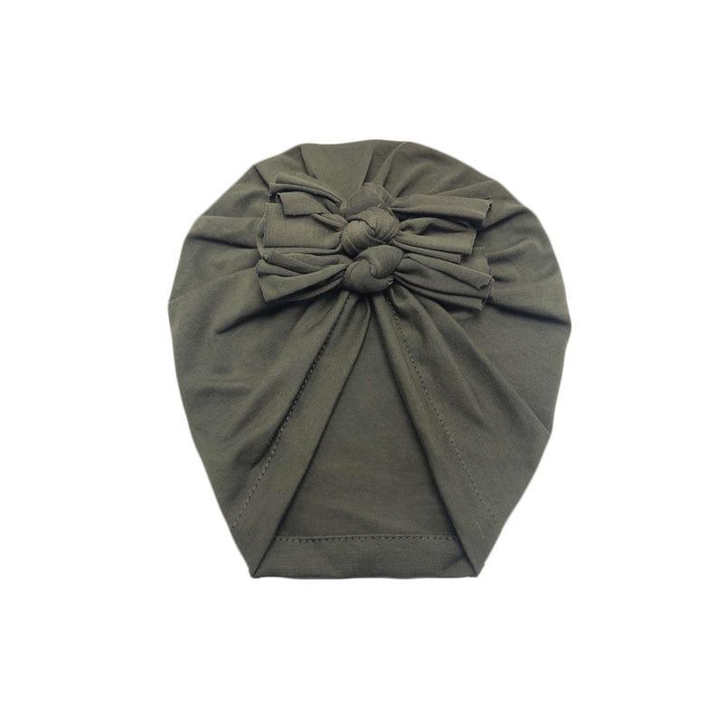 Luxury Modern Baby Headband Hat Bowknot Print Cotton Stretchy Turban Headband Infant Head Wrap Beanie Hat For Babies and Kids