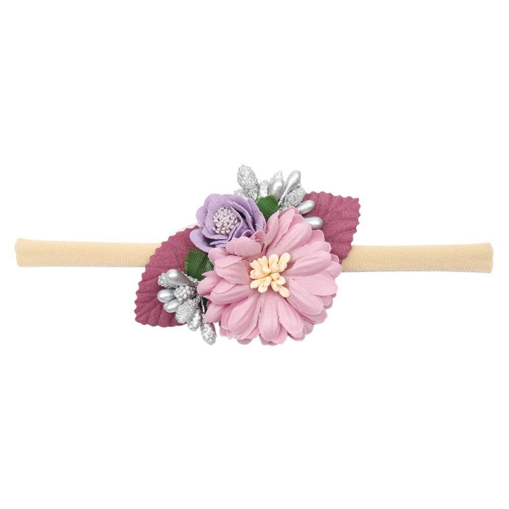 Handmade Luxury Pearl Baby Headbands Bundle Nylon Elastic Newborn Hair Accessories for Girls Kids