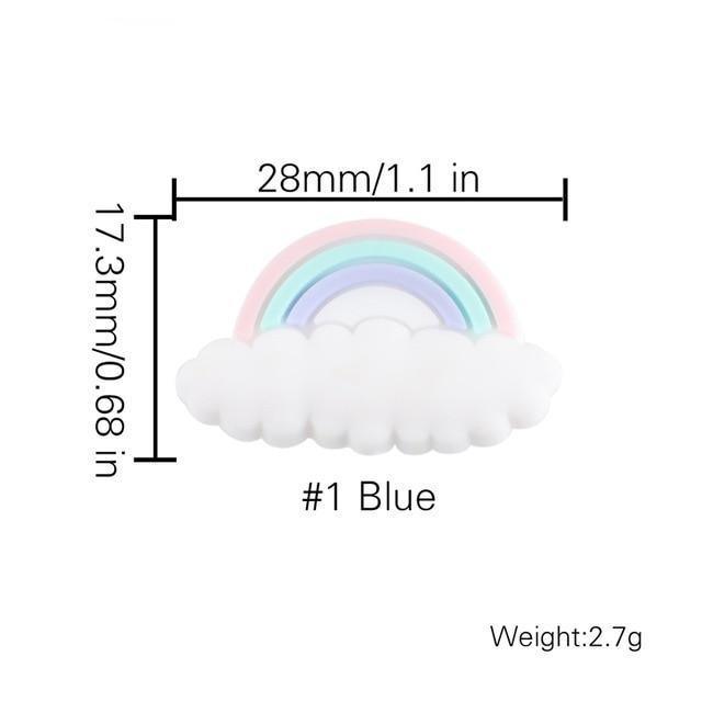 5PCS/SET Silicone Animal Beads BPA Free Baby Teething Beads Toy For Pacifier Clips New Born Silicone Rodent Tiny Rod Baby Teether For Baby Kids