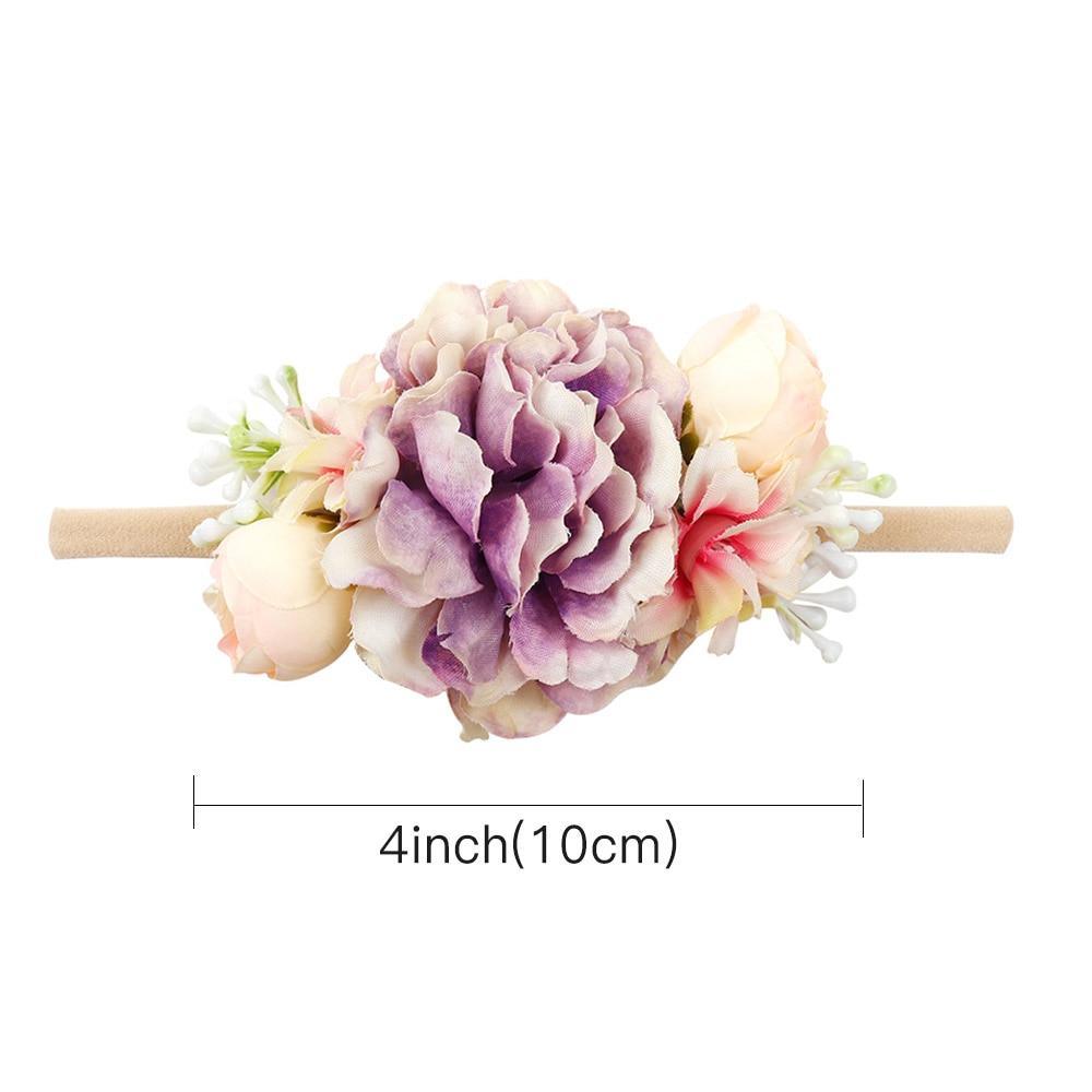 Handmade Luxury Pearl Baby Headbands Bundle Nylon Elastic Newborn Hair Accessories for Girls Kids