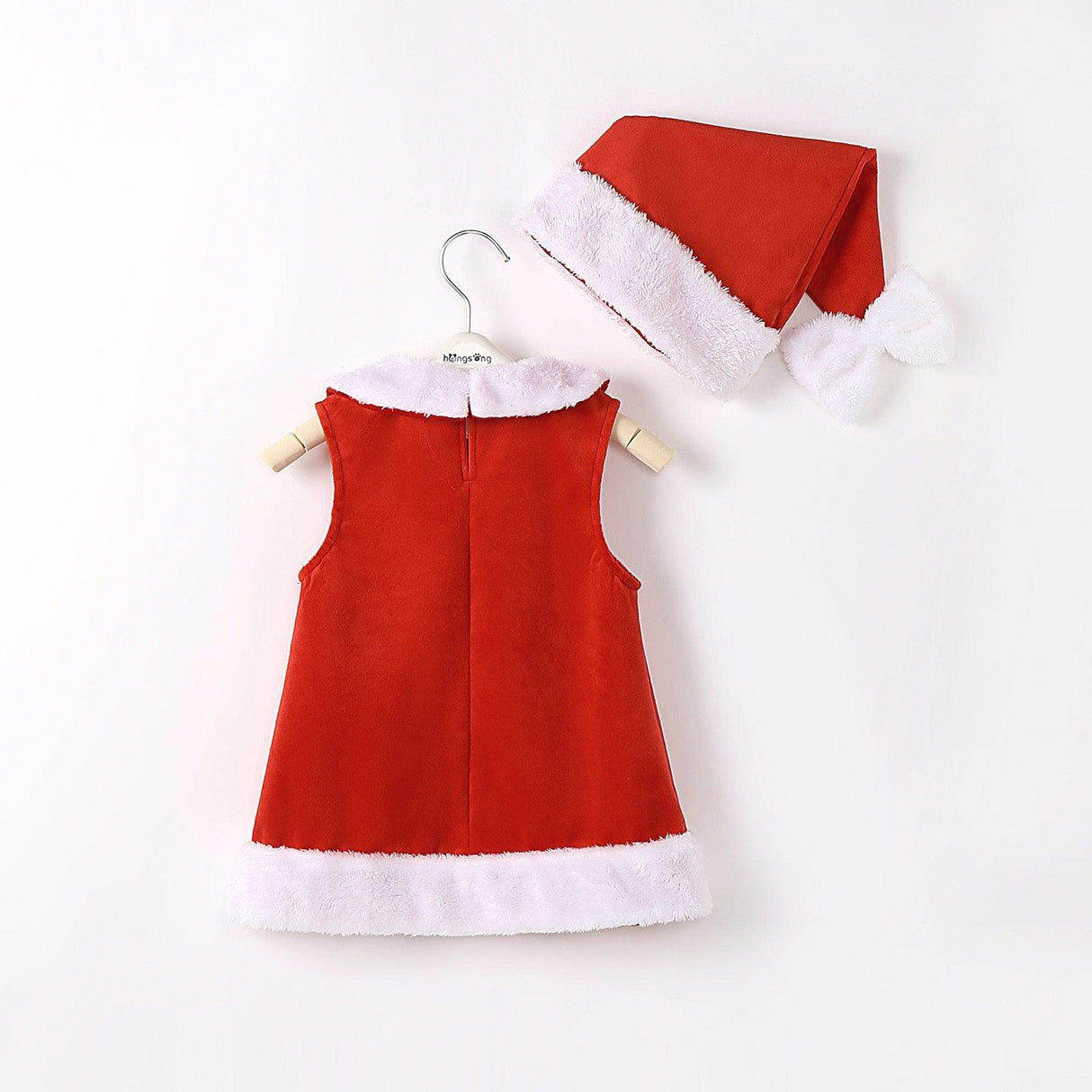 Christmas Princess Dress and Bowknot Hat Outfits Newborn Perfect Gift For Baby Girl