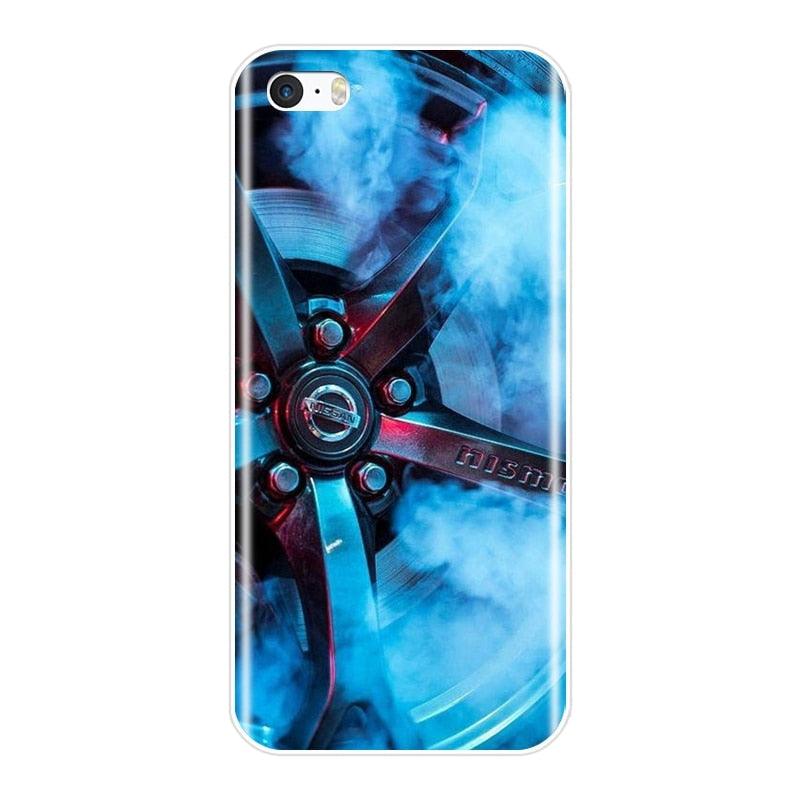 Cute Clear Flexible Silicone Auto Boys Design Back Cover For iPhone 5 S 5C 5S SE Car Sports Car Cool Men Fashion Silicone Soft Phone Case For iPhone 4 S 4S Case