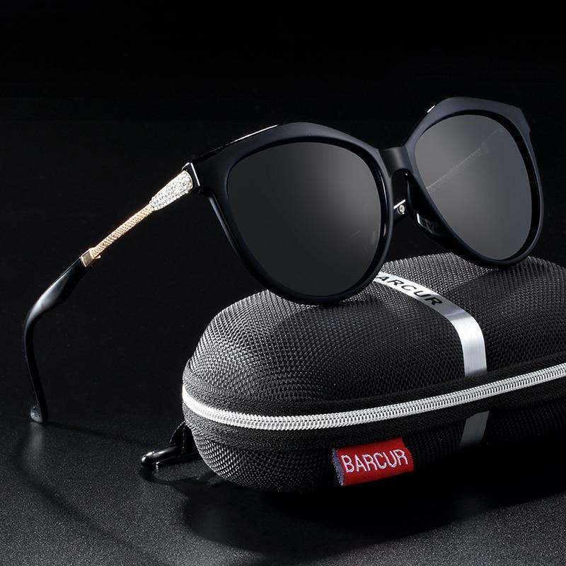 Stevvex Polarized Cat Eye Sunglasses Women Gradient Round Sun glasses for Women oculos lunette de soleil femme