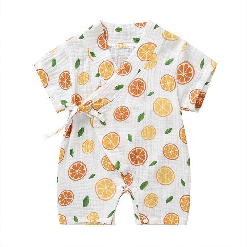 Summer Baby Girl/Boys Clothing Short-sleeved Rompers Jumpsuit Floral Print Cute Soft Newborn Infant Baby Playwear For Girls and Boys Kids