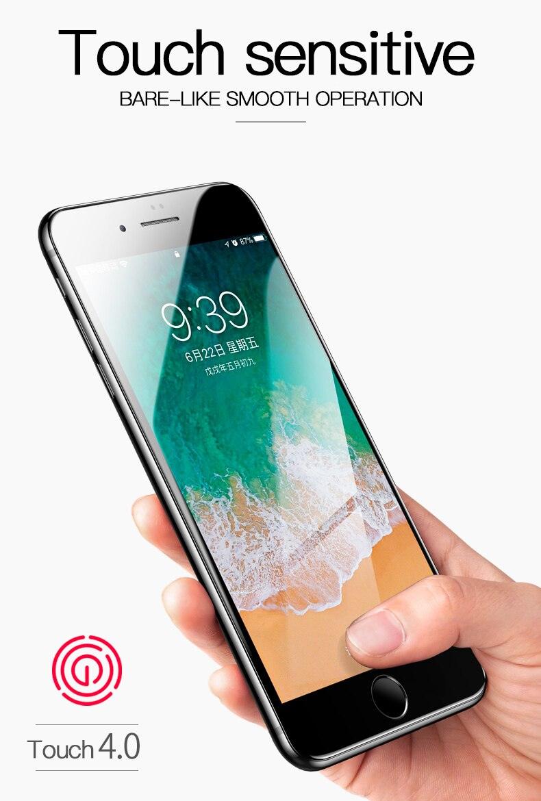 Curved Edge Tempered Glass For iPhone 12 11 Pro Xr X Xs Max Screen Protector For iPhone 6 6s 7 8 Plus SE 2020 Protective Film Real Premium Tempered Glass Film Screen Protector for Iphone