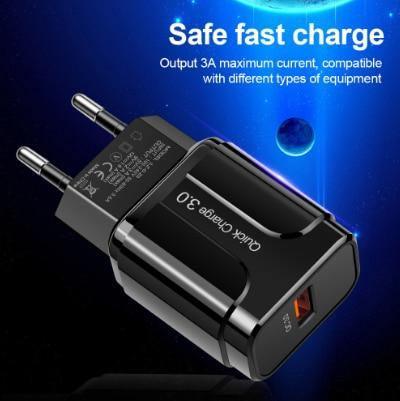 Quick Charge 3.0 USB Charger QC 3.0 Fast Charging Plug Adapter Wall Mobile Phone Chargers