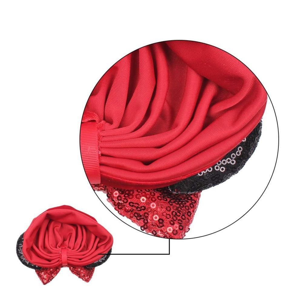 Modern Shiny Cute Dot Big Bow Baby Cap Hat For Girls Kids Flannel Beanie Autumn Winter Warm Girls Turbans