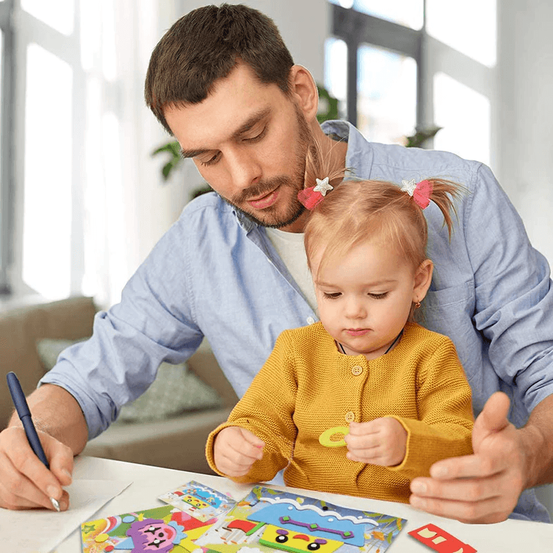 10 designs/lot Cartoon 3D EVA Foam Sticker Puzzle Series Kids Multi-patterns Styles Toys for Children Birthday Gift