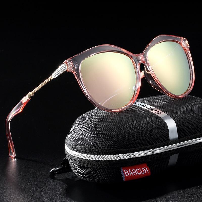 Stevvex Polarized Cat Eye Sunglasses Women Gradient Round Sun glasses for Women oculos lunette de soleil femme