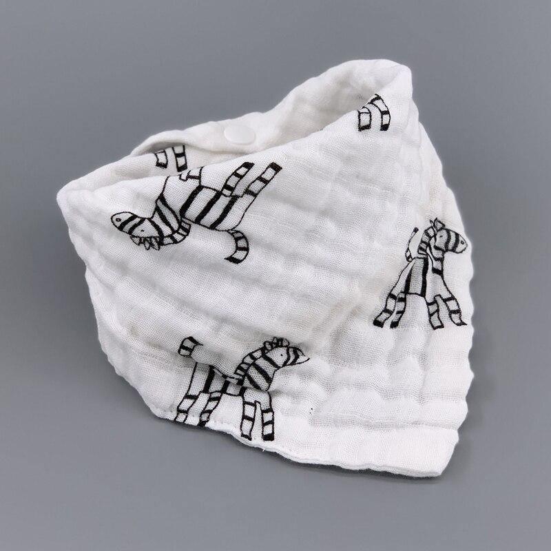 Modern 5PCS/Pack Cotton Baby Bibs 4 Lyers Girls Boys Triangle Feeding Burp Cloth Collar Scarf For Feeding
