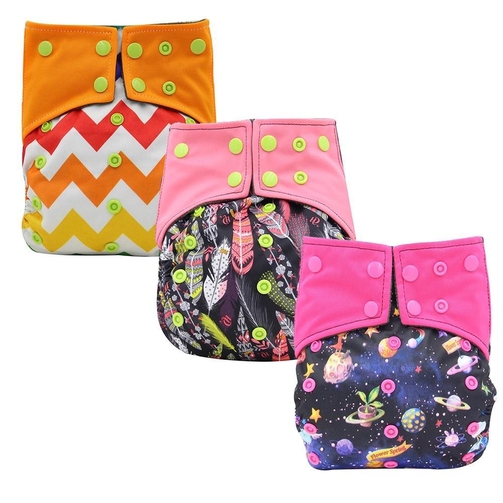 All-In-One Cloth Diaper for Baby Bamboo Charcoal Eco-friendly Baby Cloth Diaper