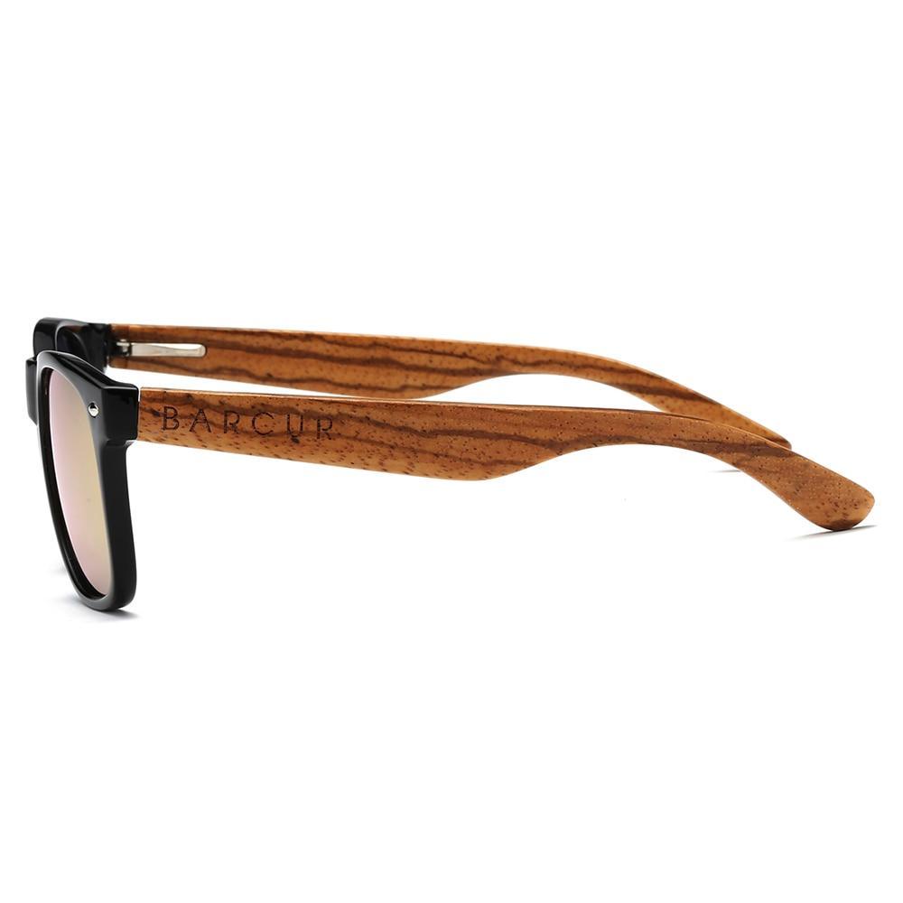 Luxury Handmade Polarized Handmade Bamboo Wood Universal Sunglasses In Zebra Wood Style Vintage Wooden Frame Male Driving Sun Glasses Shades Gafas With Box and UV400Protection