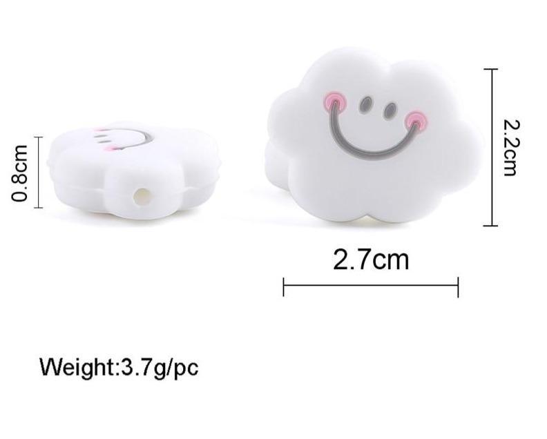 5PCS/SET Silicone Animal Beads BPA Free Baby Teething Beads Toy For Pacifier Clips New Born Silicone Rodent Tiny Rod Baby Teether For Baby Kids