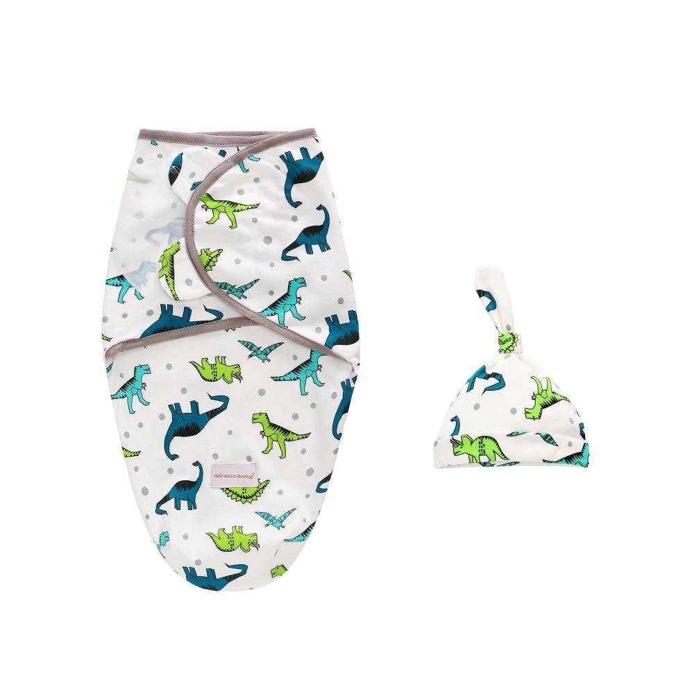 Baby Swaddle Blanket With Cap For Newborn Wrap Cotton Swaddling Bag Baby Envelope Sleep sack Blanket .
