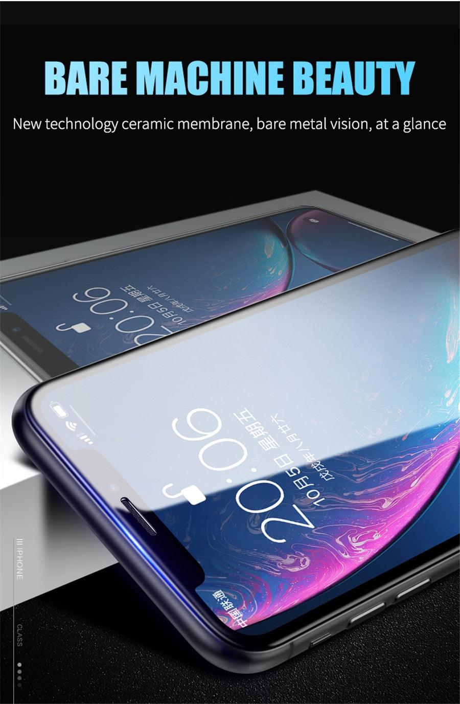 Full Cover Ceramics Screen Protector Explosion-proof Soft Film For iPhone 12 Mini 11 Pro XS Max XR X 8 7 6S Plus SE2 Soft Glass Tempered Glass Screen Protector Compatible iPhone