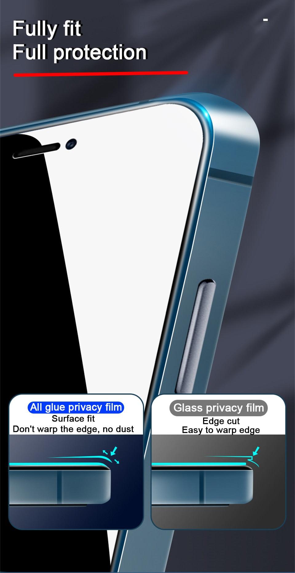 Anti Spy Ceramic Film For Iphone 13 12 11 Pro Max Mini Xr Xs Max Se 2020 8 6s 7 6 Plus Se3 Mobile Phone Screen Protector Anti-scratch, Ultra-clear Screen Protector Film For Iphone