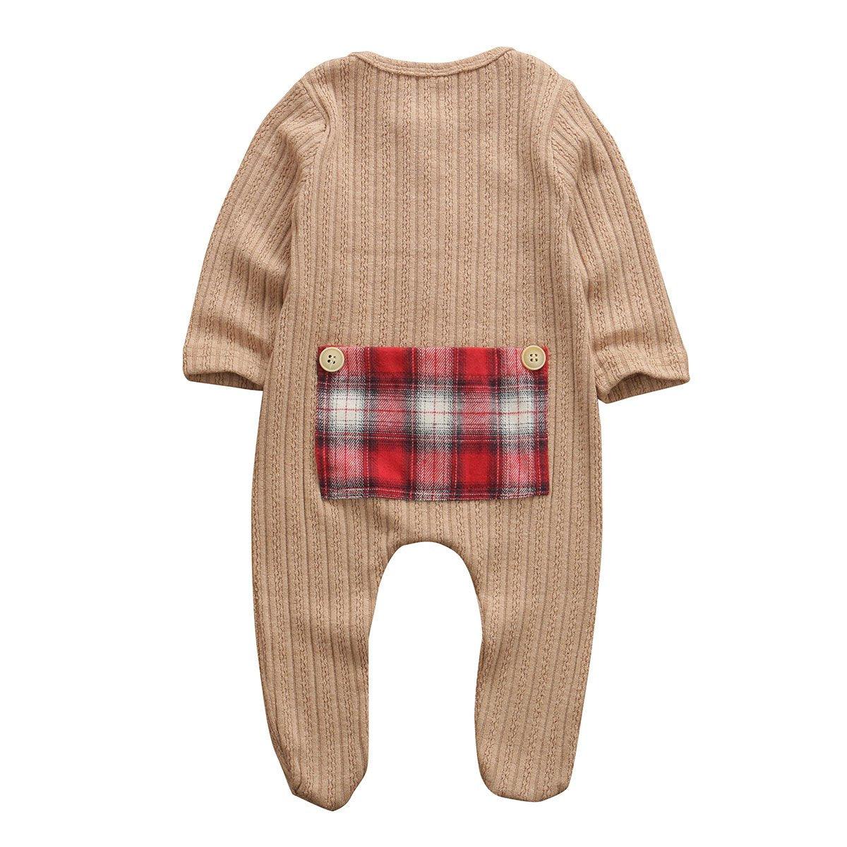 Newborn Baby Boy Girl Long Sleeve Cotton Romper Jumpsuit Playsuit One Pieces Baby Clothes 0-9M In Famous Holidays Pajamas Style