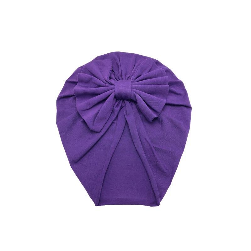 Luxury Modern Baby Headband Hat Bowknot Print Cotton Stretchy Turban Headband Infant Head Wrap Beanie Hat For Babies and Kids