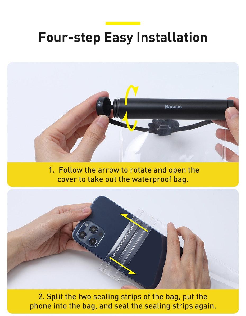 Waterproof Phone Case for iPhone 13 12 Pro Max Swim Water Proof Phone Bag Universal Protection Cover Waterproof Mobile Phone Case Underwater Mobile Phone Case