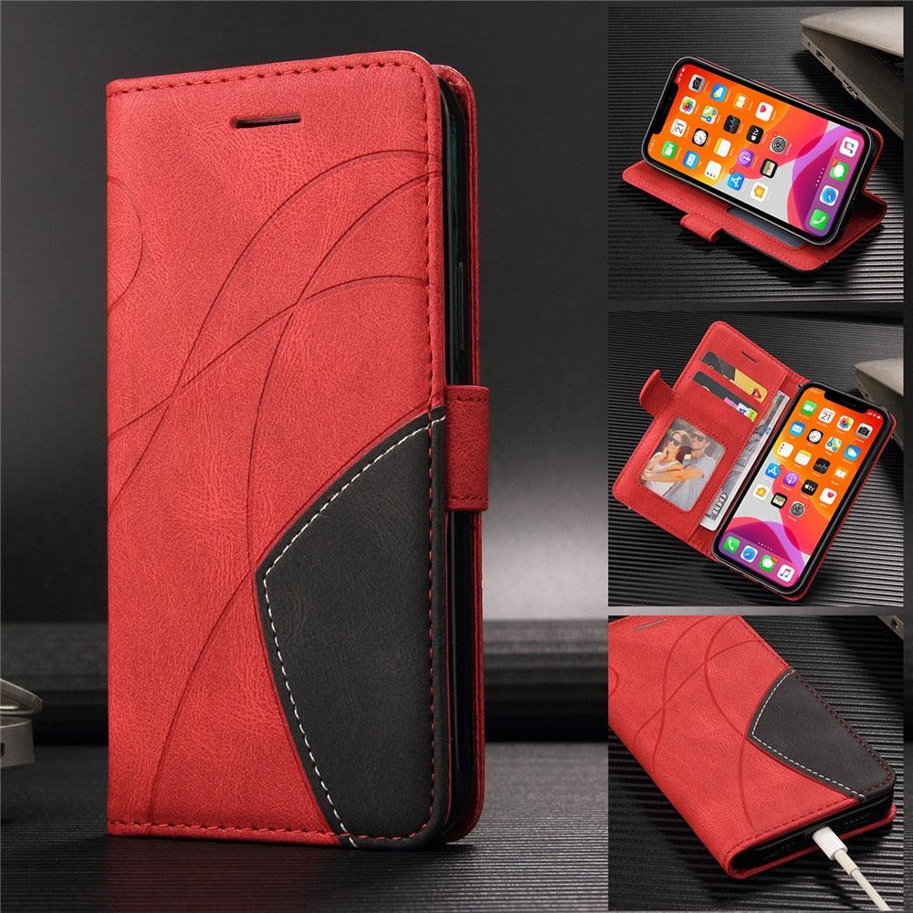 Blue PU Leather Wallet Flip Phone Case Cover For iPhone 13 Pro Max Case Leather Flip Cover iPhone 13 Pro Phone Case For iPhone 12 Mini 14 11 8 7 6 6s Plus 5 5s Case