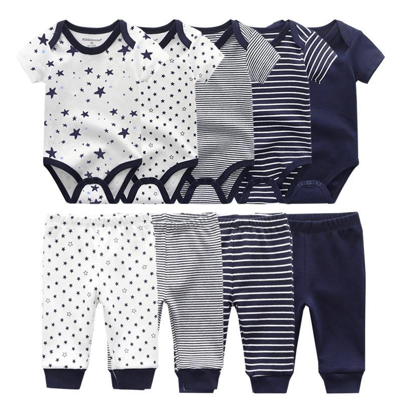Solid Bodysuits Pants Baby Boy Clothes Clothing Sets 0-12M Unisex Newborn Baby Pajamas Romper Jumpsuit For Boys and Girls Kids