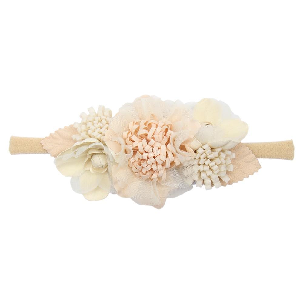 Handmade Luxury Pearl Baby Headbands Bundle Nylon Elastic Newborn Hair Accessories for Girls Kids