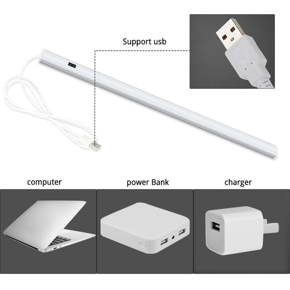 STEVVEX USB Powered Smart LED Kitchen Light with Hand Sweep Sensor Lamp High Brightness Back light for Cabinet Wardrobes Drawer .