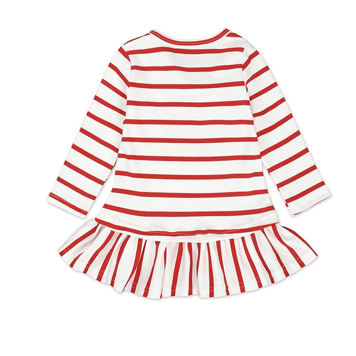 Baby Girl Dress Winter Warm Clothes Toddler Long Sleeve Stripe Christmas Ruffle Dress Unique Design
