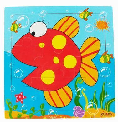 1 Pcs Animal Wooden Puzzles For Children In Wooden 3D Mosaic Puzzles Kids Educational Toys Design For Baby Birthday Gifts