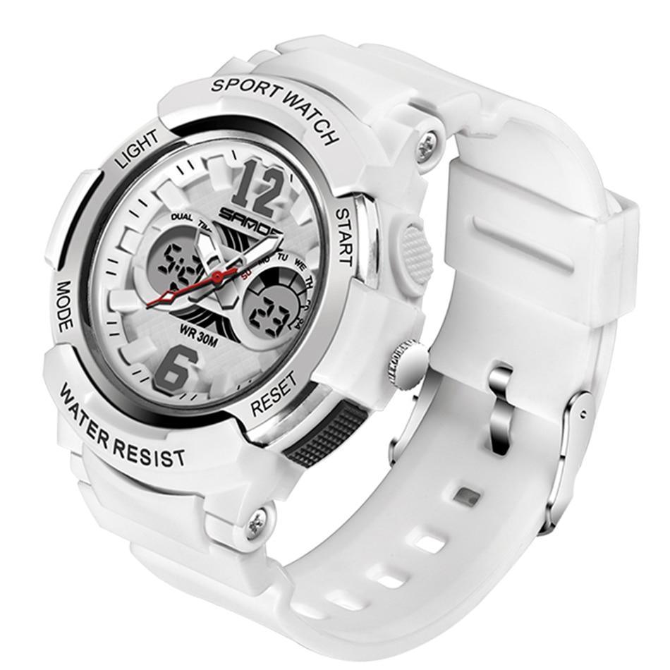 Fashion New Women Sports Waterproof 50m Watch With Digital LED Ladies Shock Display in Military Electronic Army Style
