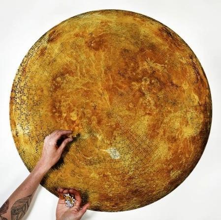 1000PCS/SETColorful Rainbow Round Geometrical Photo Planet Puzzle Adult Kids Educational Toy Puzzle