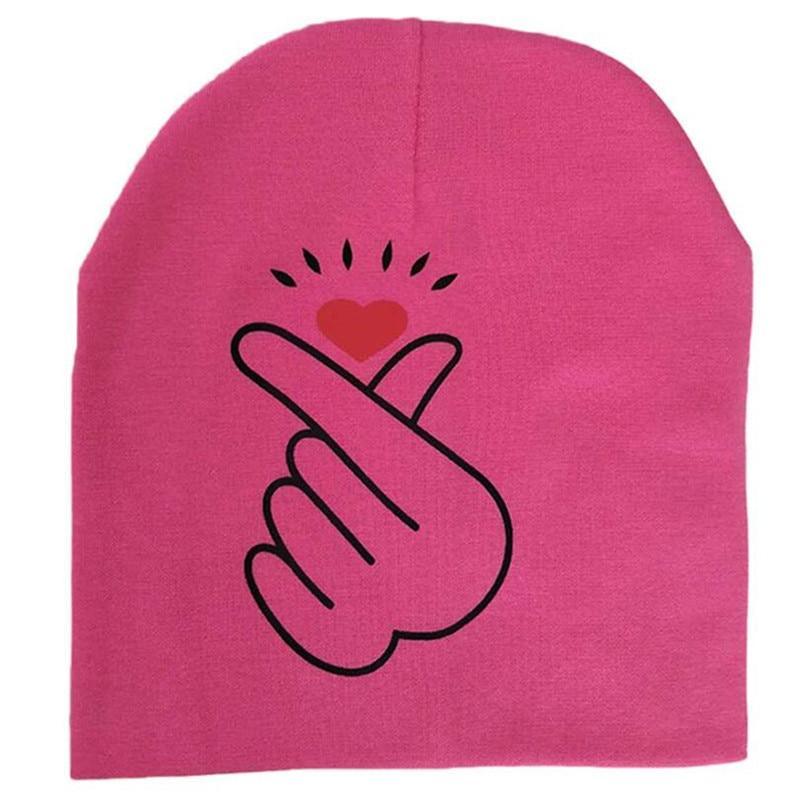 Modern Baby Hat Cute Ear Cotton Girls Cap Scarf Infant Hats Finger love Kids Boys Knitted Cap Winter hat I love mama/pap Cap