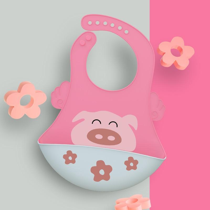Adjustable Oil-proof Food Grade Silicone Drool bib Soft And Comfortable Saliva Towel Lunch Baby Bib For Babies and Kids