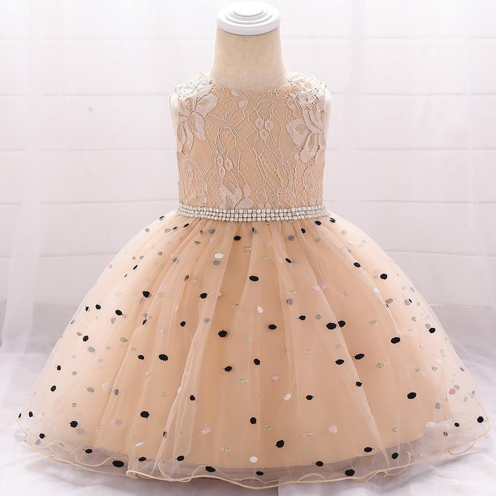 New Baby Dots Printing Princess Birthday Dress Ball Gown Clothing Unique Design Perfect Gift