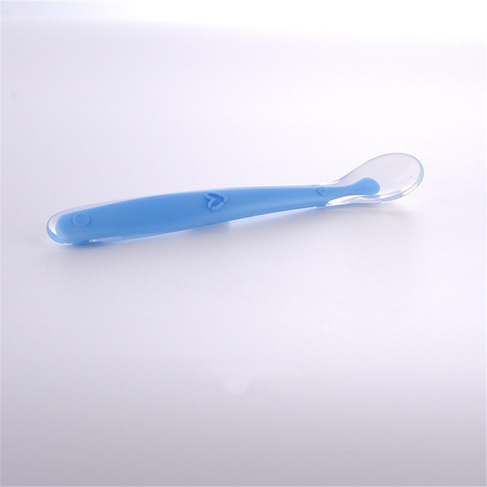 New Candy Color Baby Soft Silicone Spoons Feeding Dishes Tableware Flatware Children Food Feeding Tools