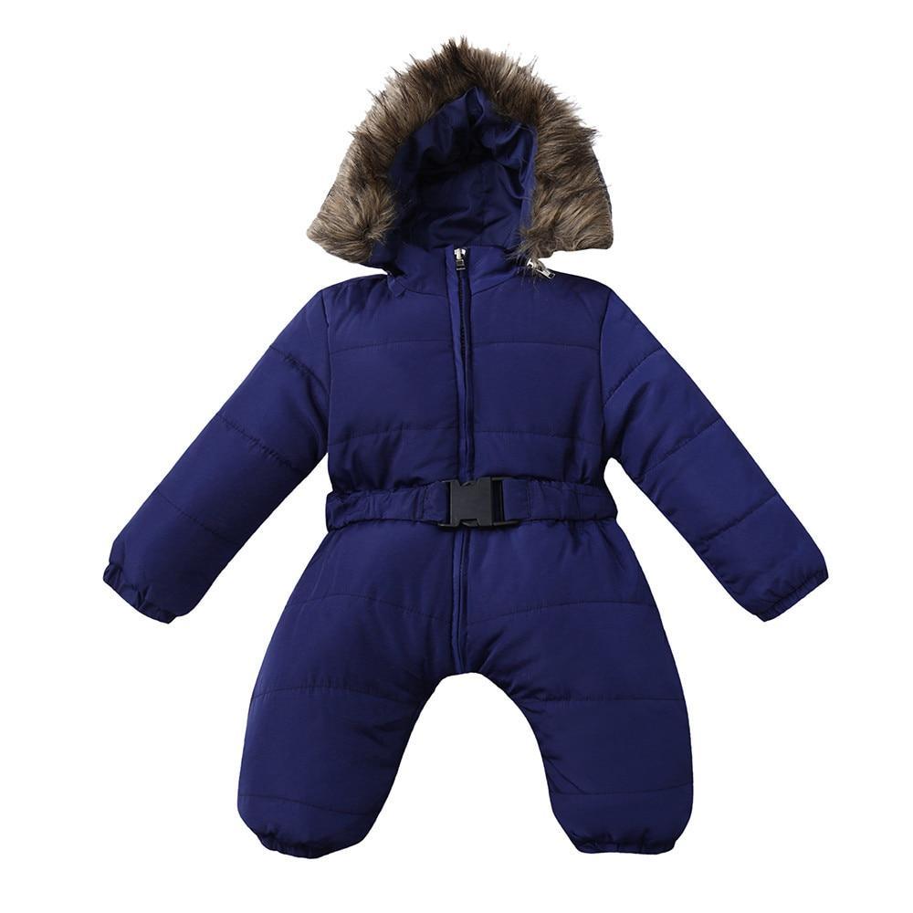 Winter Clothes For Infant Baby Hooded Warm Thick Snowsuit Jumpsuit Romper for Boys and Girls Style