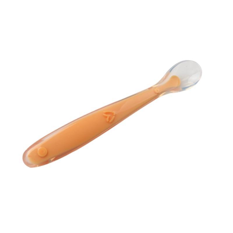 Baby Soft Silicone Spoon Color Temperature Sensing Spoon Children Food For Baby Boys Or Girls Feeding Tools