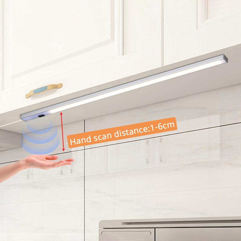 STEVVEX USB Powered Smart LED Kitchen Light with Hand Sweep Sensor Lamp High Brightness Back light for Cabinet Wardrobes Drawer .