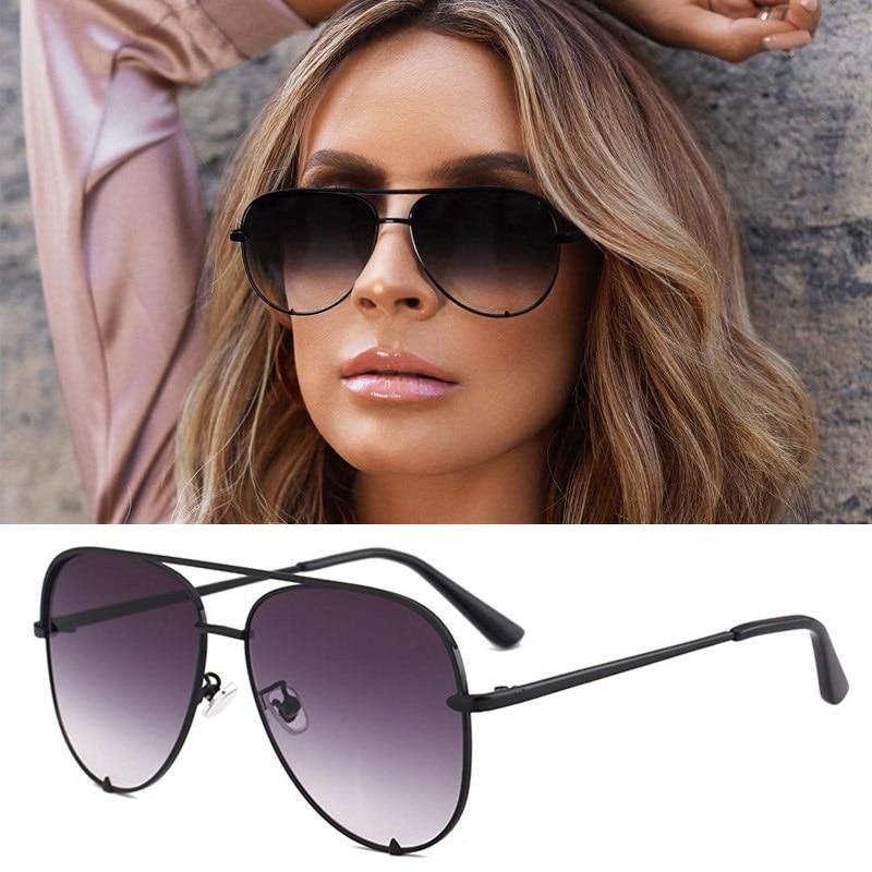 Luxury Lady Vintage Round Metal Sunglasses For Driving Black Retro Mirror Sunglasses Woman Shade Sunglasses With UV400 Protection