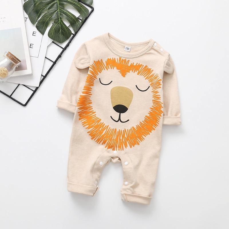 Fashion Trend Stevvex Cute Animals Spring Romper Newborn Baby Clothes Kids Long Sleeve Underwear Cotton Boys Clothes Romper For Kids