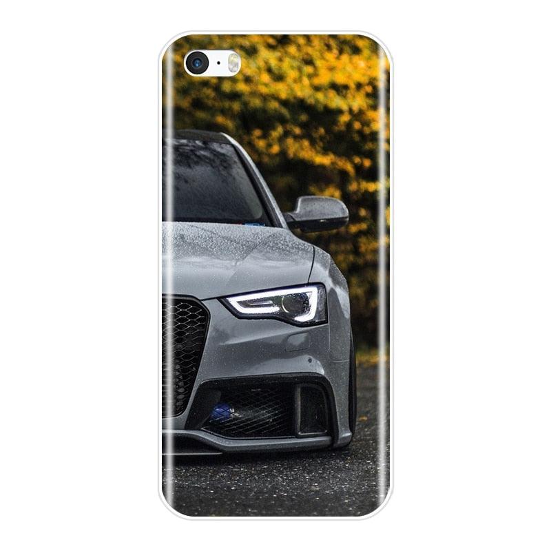Cute Clear Flexible Silicone Auto Boys Design Back Cover For iPhone 5 S 5C 5S SE Car Sports Car Cool Men Fashion Silicone Soft Phone Case For iPhone 4 S 4S Case