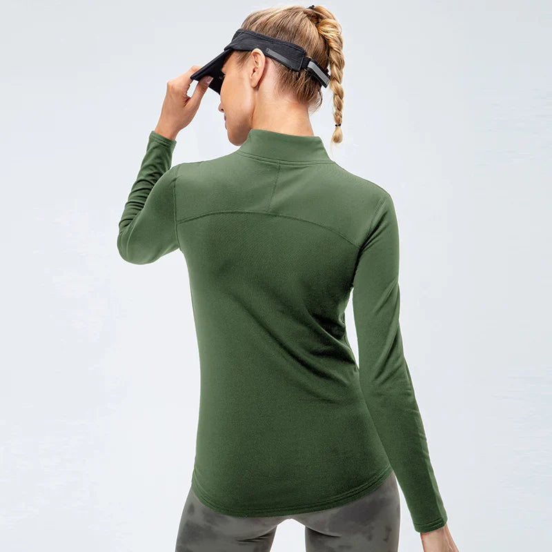 Breathable Moisture Wicking Sports Top with Zipper