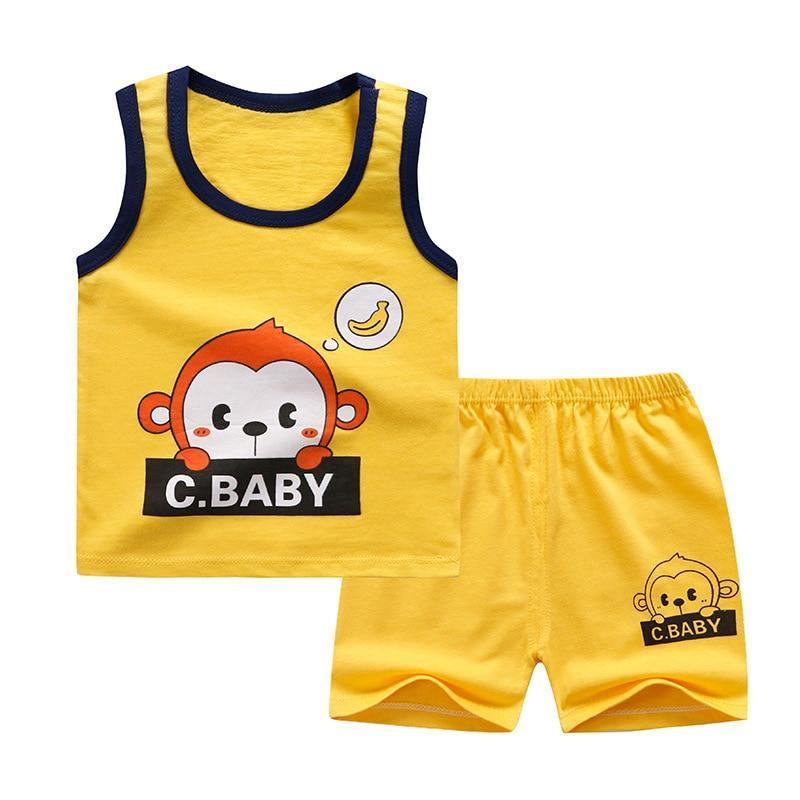 Modern Baby Short Sleeve Clothing Set For Boys And Girls Cotton Underwear SuitSummer Pajamas for Kids