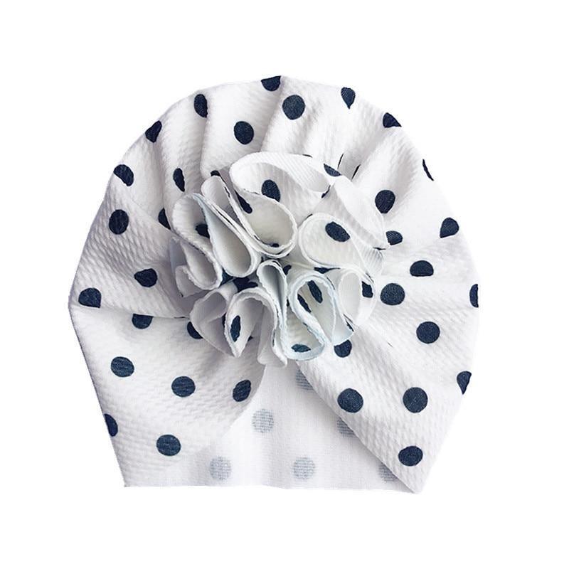 Handamde Elegant Baby Hats for Girls Big Bow Turban Hat Newborn Baby Beanie Cap Solid Color Style