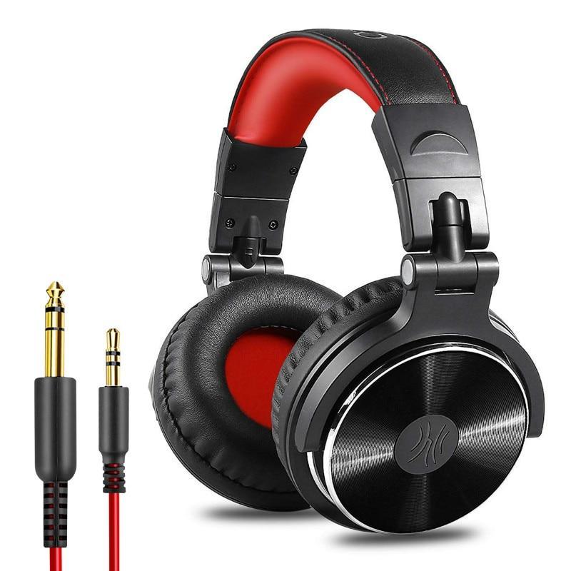 Studio ProffesionalDJ Headphones Dynamic Stereo DJ Headphone With Microphone HIFI Wired Headset Monitoring For Music Phone