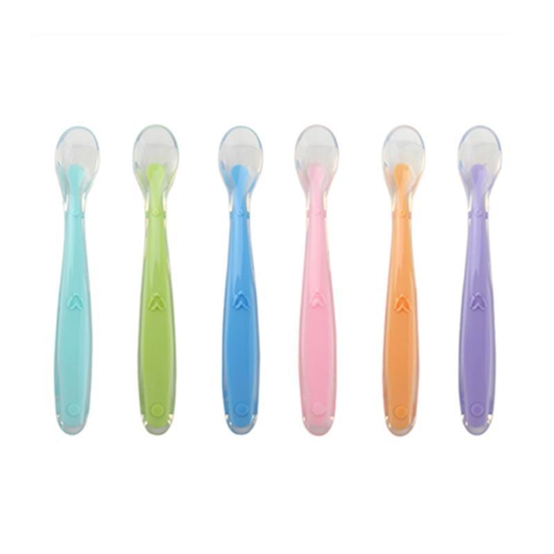 Baby Soft Silicone Spoon Color Temperature Sensing Spoon Children Food For Baby Boys Or Girls Feeding Tools