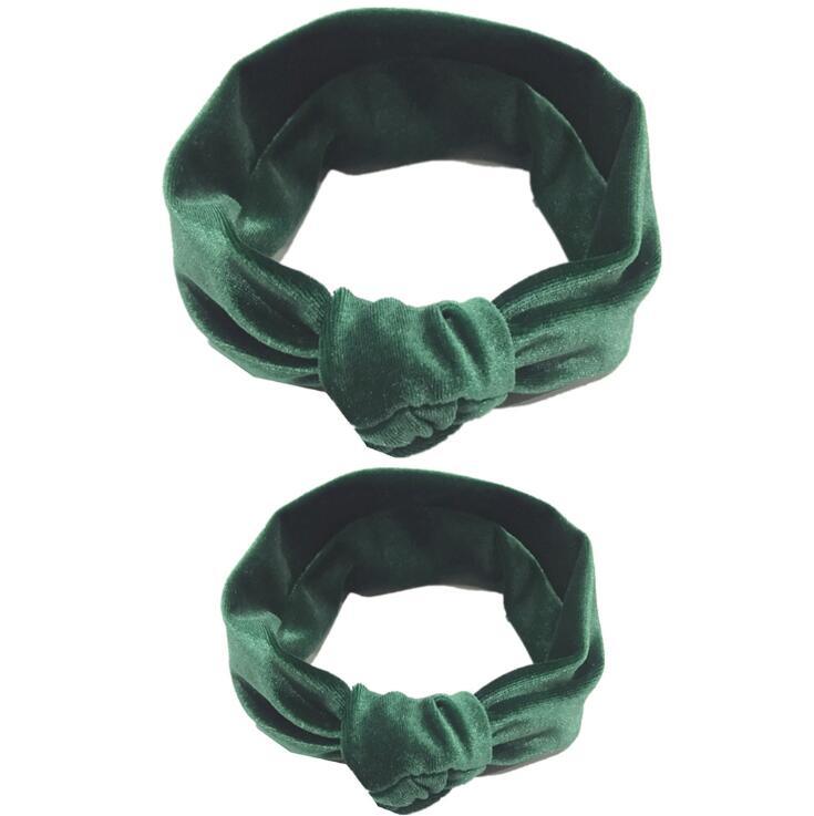 Modern Mother & Baby Headbands Kids Girl Bow With Rabbit ear Print Floral Hair Bands Parent-Child Hair Accessories