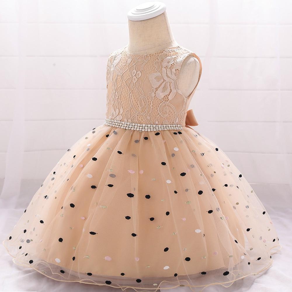 New Baby Dots Printing Princess Birthday Dress Ball Gown Clothing Unique Design Perfect Gift