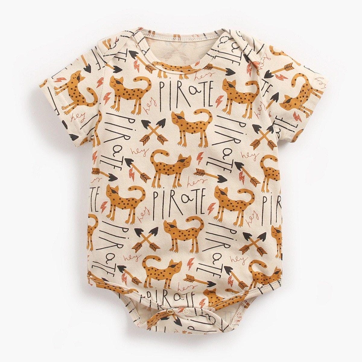 Luxury Modern Interesting Printed Newborn Baby Bodysuit Children Clothing Girls Boy Jumpsuit For Baby Kids