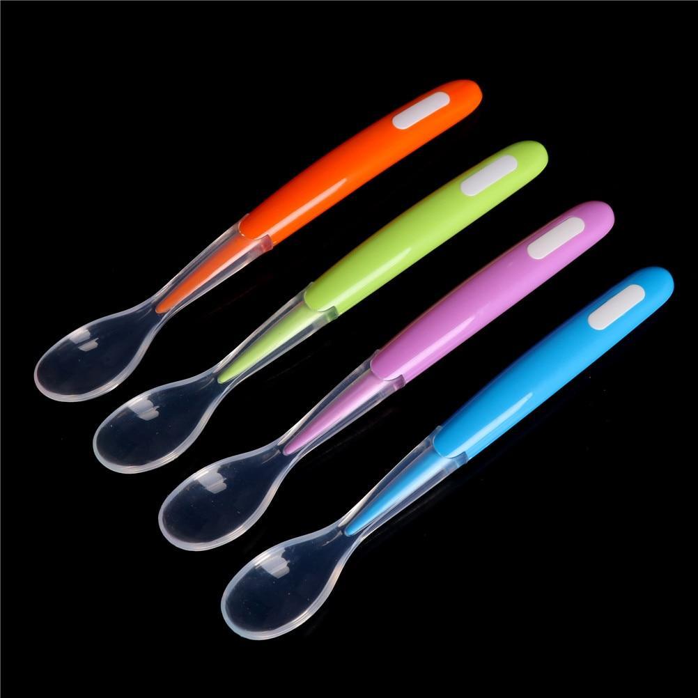 Baby Silicone Spoon Newborn Water Feeding Training Spoon Baby Feeding Soft Soup Feeding Dishes Tableware Perfect For Childs